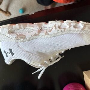 Under Armour White Sneakers with Camo Sole